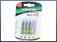 Accus rechargeables AAA/R03 1000 mAh Pack de 4 accus AAA Vipow